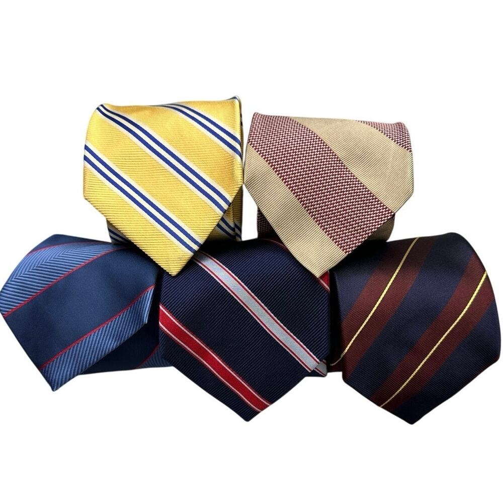 ⁠Brooks Brothers Silk Tie Lot Striped Vintage 
Necktie Lot of 5